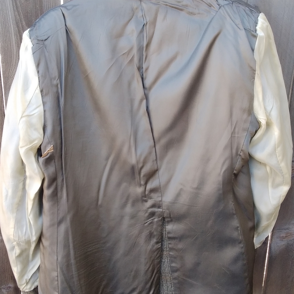 Dunn & Co England Tweed Wool Blazer Jacket Sportscoat 42R Tan Vintage Preppy - Picture 7 of 8